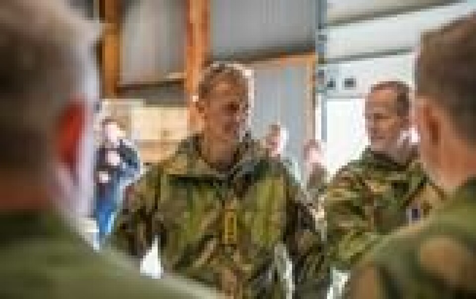 General Eirik Kristoffersen på sin første reise som forsvarssjef. Her på 133 luftving, Evenes. General Eirik Kristoffersen på sin første reise som forsvarssjef. Her på 133 luftving, Evenes. Foto: Forsvaret
