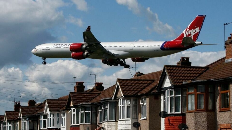 Flystøy? Her går et Virgin Atlantic-fly inn for landing på Heathrow-flyplassen i London. Arkivfoto fra 2009: NTB Scanpix/Reuters.