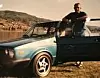 Espen med sin første bil, naturligvis en VW Golf, det også.