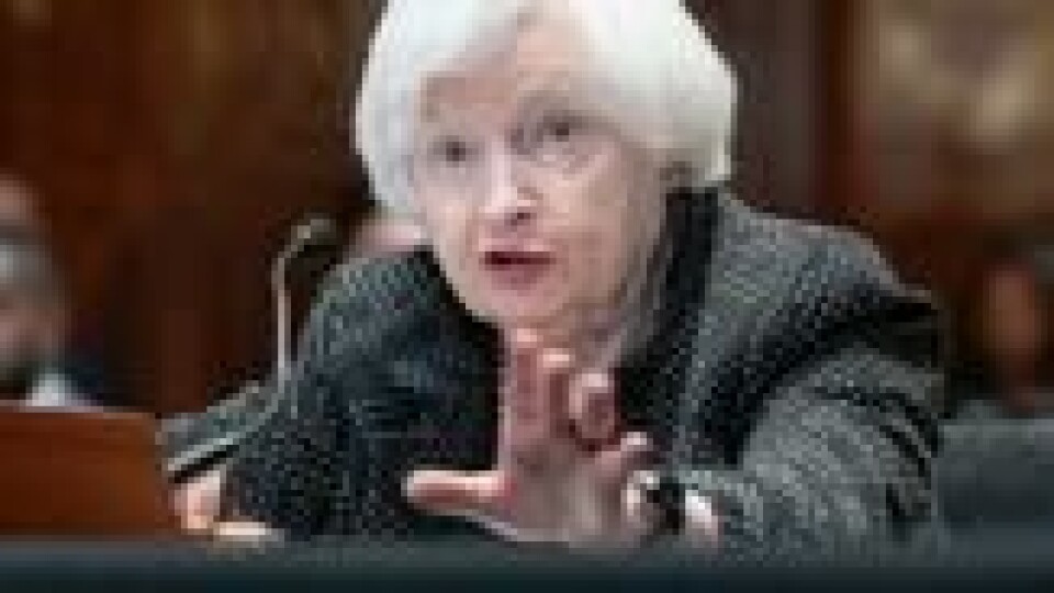 USAs finansminister Janet Yellen presenterte onsdag en rekke nye sanksjoner. De skal ramme Russlands krigføring mot Ukraina. USAs finansminister Janet Yellen presenterte onsdag en rekke nye sanksjoner. De skal ramme Russlands krigføring mot Ukraina. Foto: Mariam Zuhaib / AP