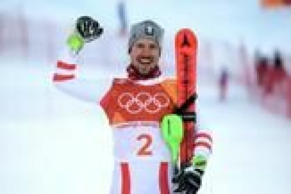 Marcel Hirscher tok tirsdag sitt første OL-gull. Marcel Hirscher tok tirsdag sitt første OL-gull. Foto: AFP