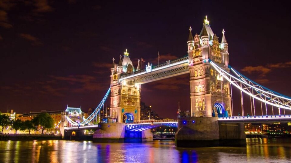 Hver påske strømmer nordmenn til London for en forsmak på våren og en storbyferie langt unna skisporet. Her fra Tower Bridge. Foto: Colourbox.com