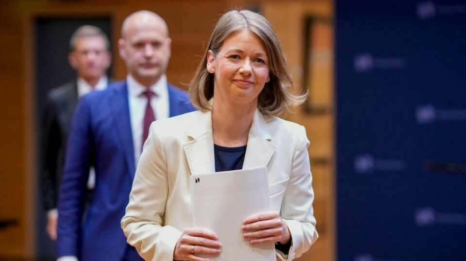 Sentralbanksjef Ida Wolden Bache skrev under på en avtale med Kinas sentralbank om blant annet å samarbeide om tema innen økonomisk utvikling og finansiell stabilitet. Foto: Cornelius Poppe / NTB