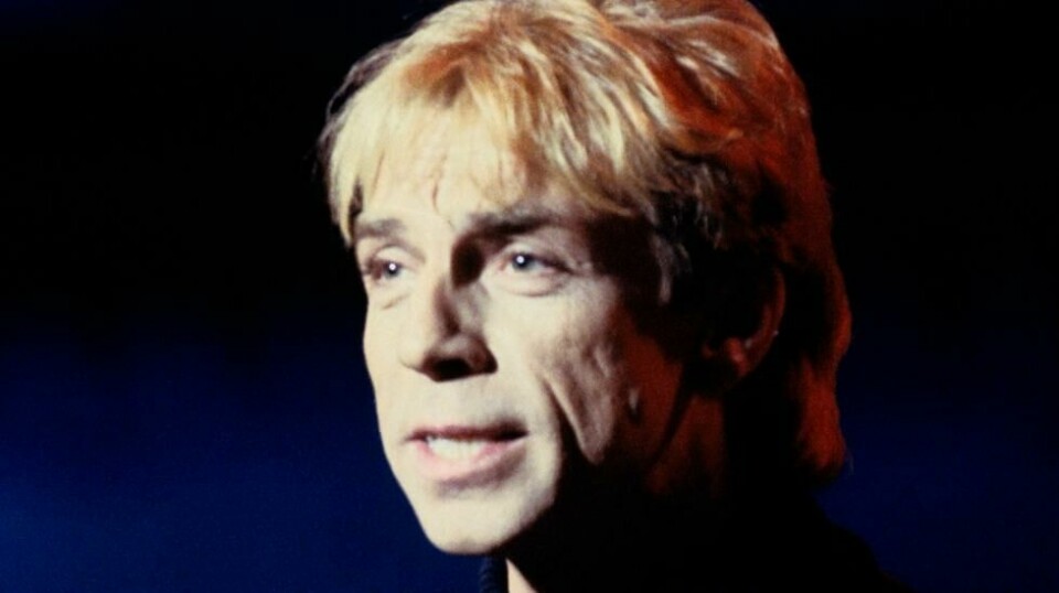 Jahn Teigen fotografert under Melodi Grand Prix-norsk finale 1988 i Chateau Neuf.