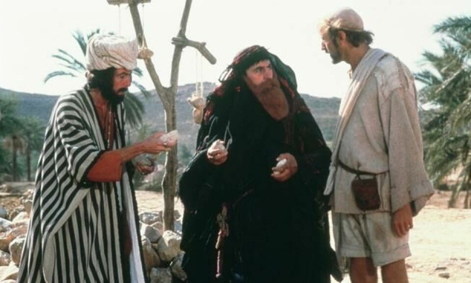 Den norske filmsensuren la ned totaltforbud mot filmen da den kom i 1979 fordi de mente filmen var blasfemisk. Foto: Oro Den norske filmsensuren la ned totaltforbud mot filmen da den kom i 1979 fordi de mente filmen var blasfemisk. Foto: Oro