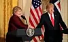 President Donald Trump med Erna Solberg. Foto: Manuel Balce Ceneta / AP