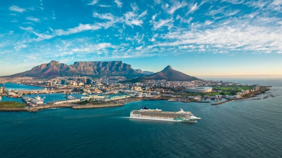 Norwegian Jade ved Cape Town Sør-Afrika.