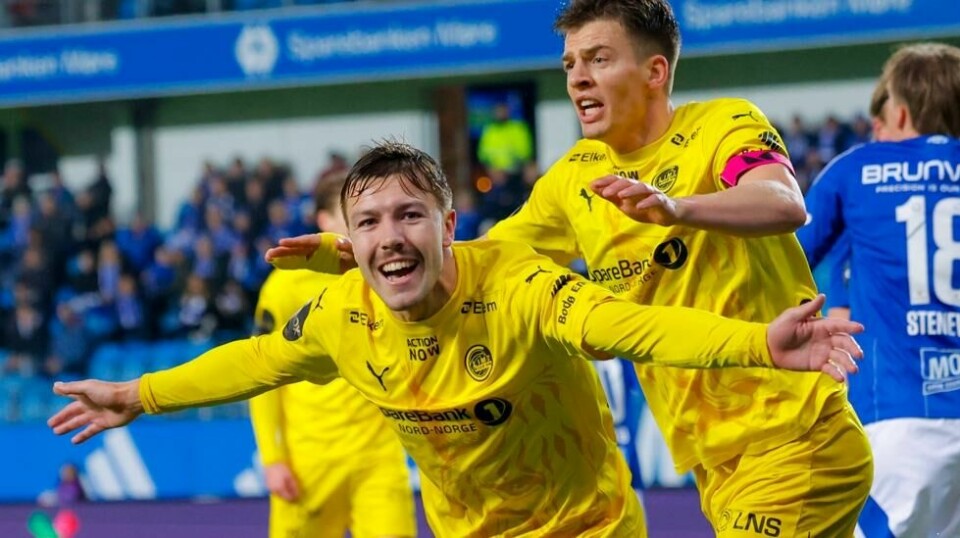 Fredrik Bjørkan scoret for Bodø/Glimt i Molde. Foto: Svein Ove Ekornesvåg / NTB