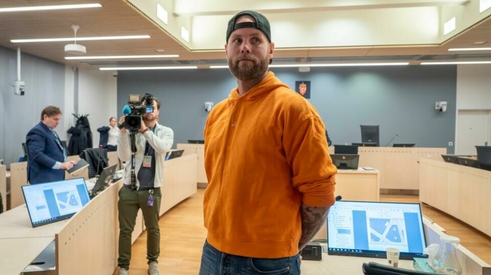 Mats Riskild Aasberg vitnet tirsdag om hvordan han tok fra Zaniar Matapour pistolen natt til 25. juni 2022. Foto: Heiko Junge / NTB