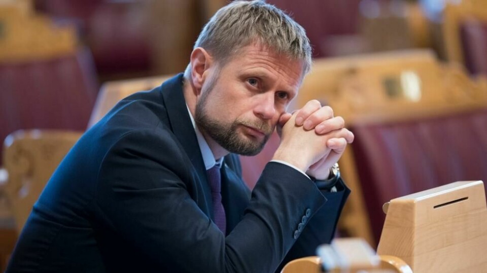 Helseminister Bent Høie i Stortinget mandag.