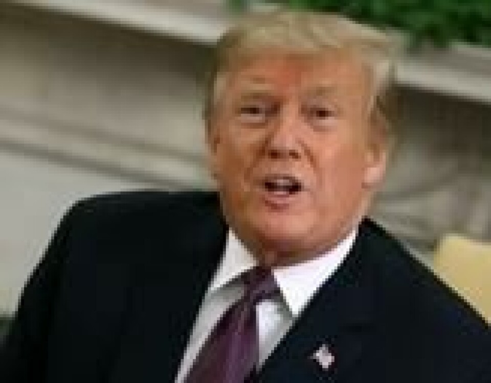 USAs president Donald Trump besvarte blant annet spørsmål om Iran ved et møte med den ungarske presidenten Viktor Orban i Det hvite hus mandag. NTB Scanpix/AFP. USAs president Donald Trump besvarte blant annet spørsmål om Iran ved et møte med den ungarske presidenten Viktor Orban i Det hvite hus mandag. NTB Scanpix/AFP.