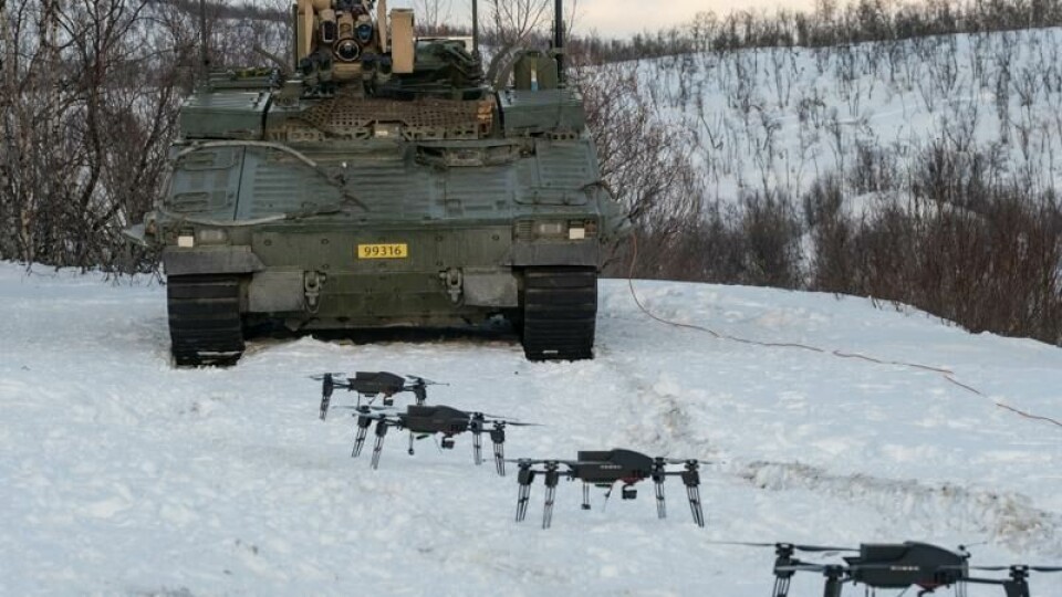 I mars i fjor testet Hæren dronesvermen Valkyrie.