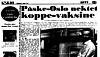 Rundt påsketider i 1972 oppsto et større utbrudd av kopper i det tidligere Jugoslavia. Dette var midt under WHOs verdensomspennede kampanje for å utrydde koppene. Faksimilie: VG april 1972