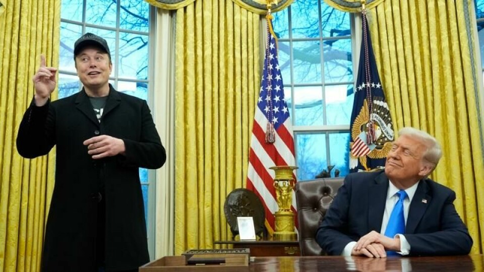 President Donald Trump og Elon Musk i Det ovale kontor i Det hvite hus tirsdag denne uken. President Donald Trump og Elon Musk i Det ovale kontor i Det hvite hus tirsdag denne uken. Foto: Alex Brandon / NTB