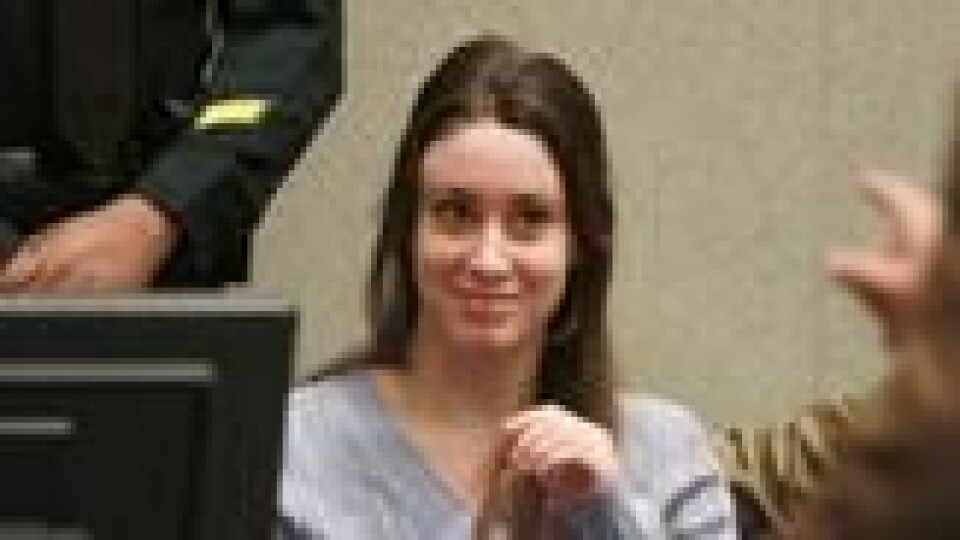 Casey Anthony smiler før høring om domsavsigelse i Orlando, 7. juli 2011. Casey Anthony smiler før høring om domsavsigelse i Orlando, 7. juli 2011. Foto: Joe Burbank / AP Photo / NTB