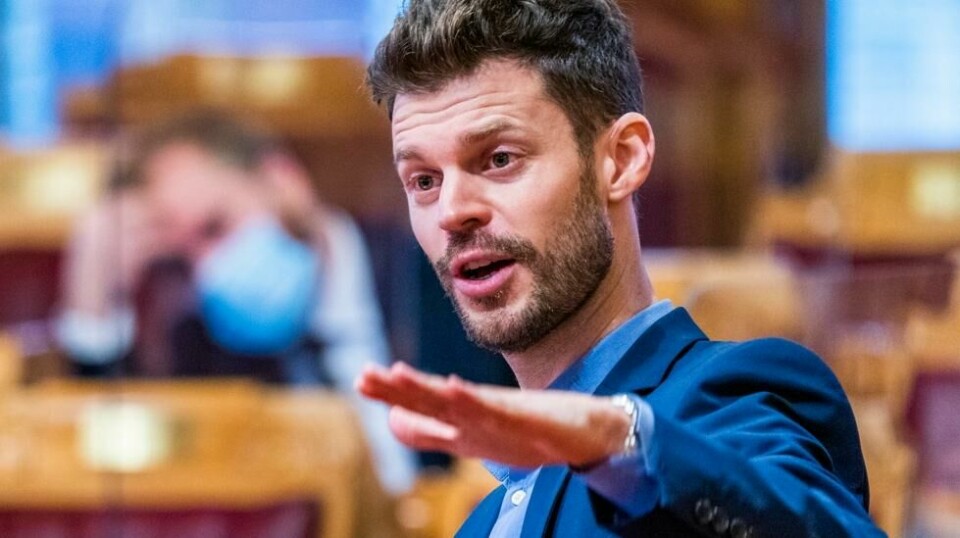 – Dessverre var regjeringas svar å løpe fra alt ansvar og vente til Taliban tok kontroll over landet. Det har gjort evakueringen unødvendig kaotisk, men det er et resultat av en mislykket krig og regjeringas sendrektighet, ikke afghanerne som må flykte, mener Rødt-leder Bjørnar Moxnes. Foto: Håkon Mosvold Larsen / NTB