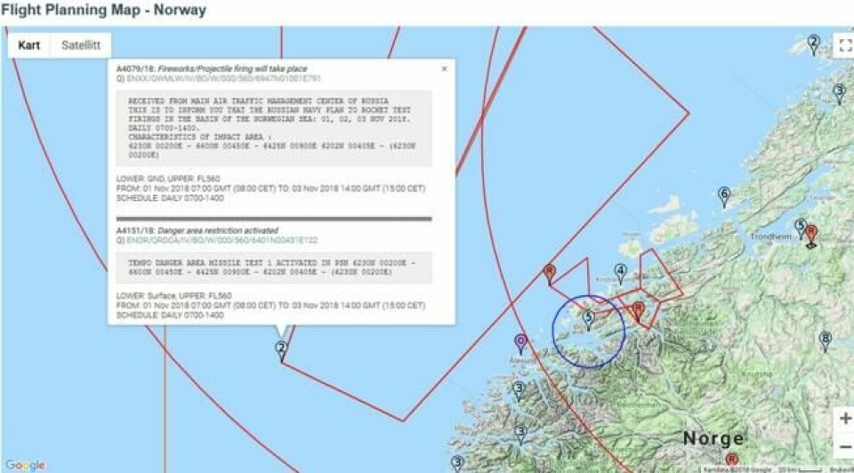 Faksimile fra Notam.info. Faksimile fra Notam.info.