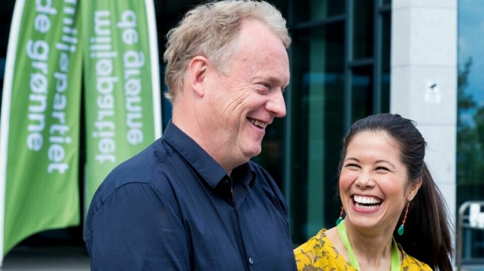 Byrådsleder i Oslo kommune Raymond Johansen og miljøbyråd Lan Marie Berg under MDG landsmøte i Oslo.
