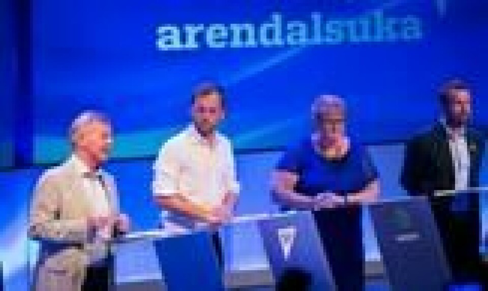 Ole Petter Ottersen i kunnskapsdebatt med Audun Lysbakken (SV), Trine Skei Grande (V) og Torbjørn Røe Isaksen (H) under Arendalsuka i 2014. Foto: Tor Erik Schrøder / NTB scanpix Ole Petter Ottersen i kunnskapsdebatt med Audun Lysbakken (SV), Trine Skei Grande (V) og Torbjørn Røe Isaksen (H) under Arendalsuka i 2014. Foto: Tor Erik Schrøder / NTB scanpix