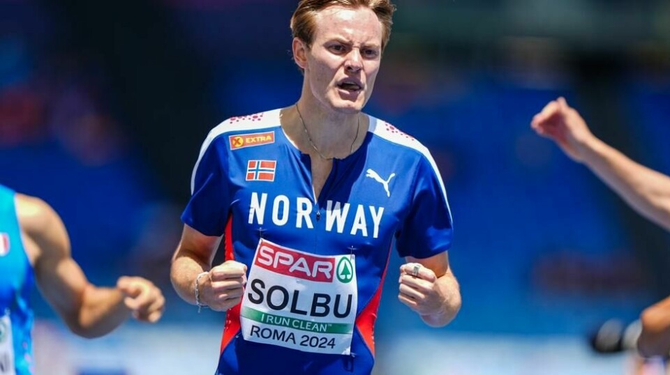 Ole Jakob Solbu i aksjon i Roma. Foto: Lise Åserud / NTB