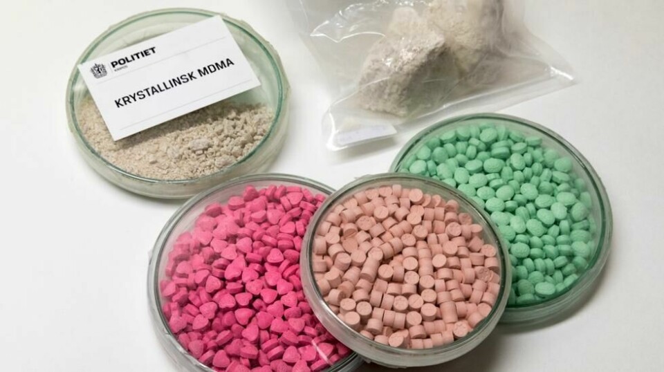 Sammen med kokain, har MDMA en stadig mer framtredende i rusbruken til unge og i såkalte partymiljøer. I første halvår i år økte MDMA-beslagene med nesten 50 prosent. Foto: Gorm Kallestad / NTB
