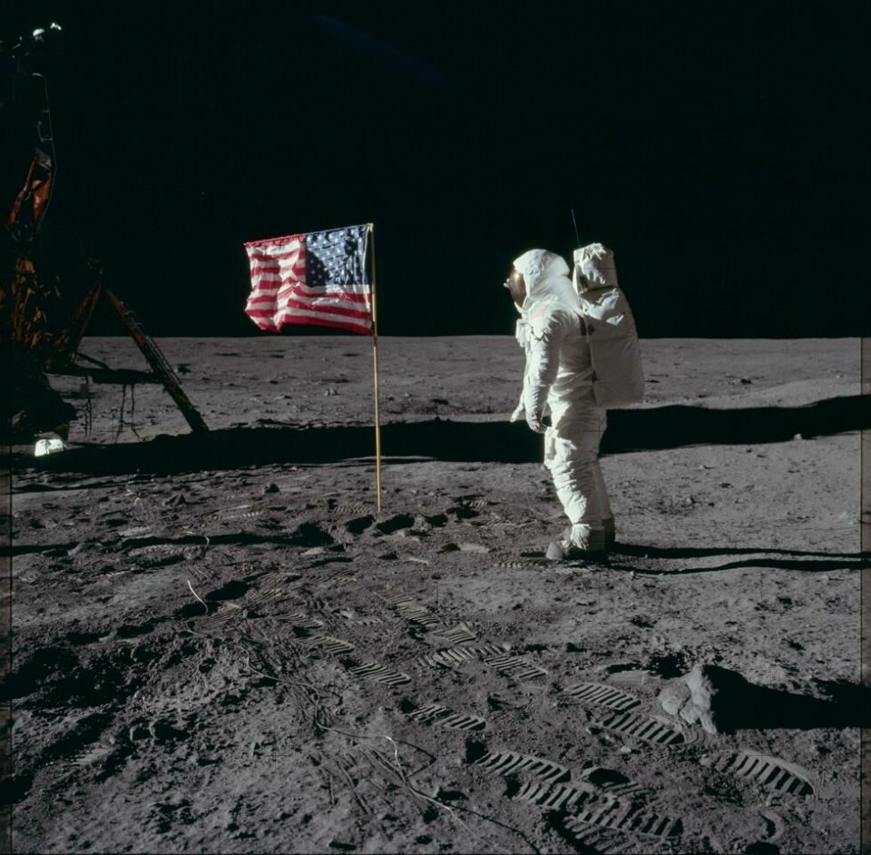 Buzz Aldrin hilser flagget på Månen. Foto: NASA/Neil Armstrong. Via Project Apollo/Flickr Buzz Aldrin hilser flagget på Månen. Foto: NASA/Neil Armstrong. Via Project Apollo/Flickr
