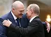 Russlands president Vladimir Putin, og president i Belarus, Aleksandr Lukasjenko, er nære allierte. Foto: NTB