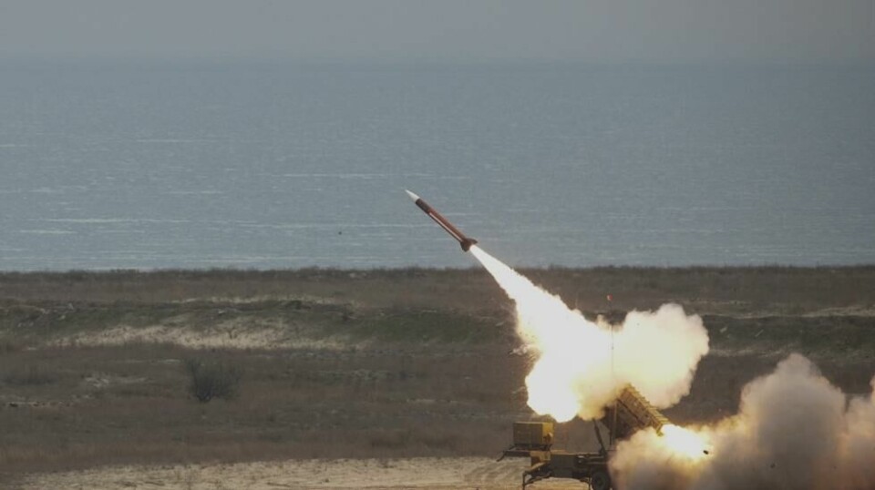 Et Patriot-missil under en øvelse i Romania i 2023.
