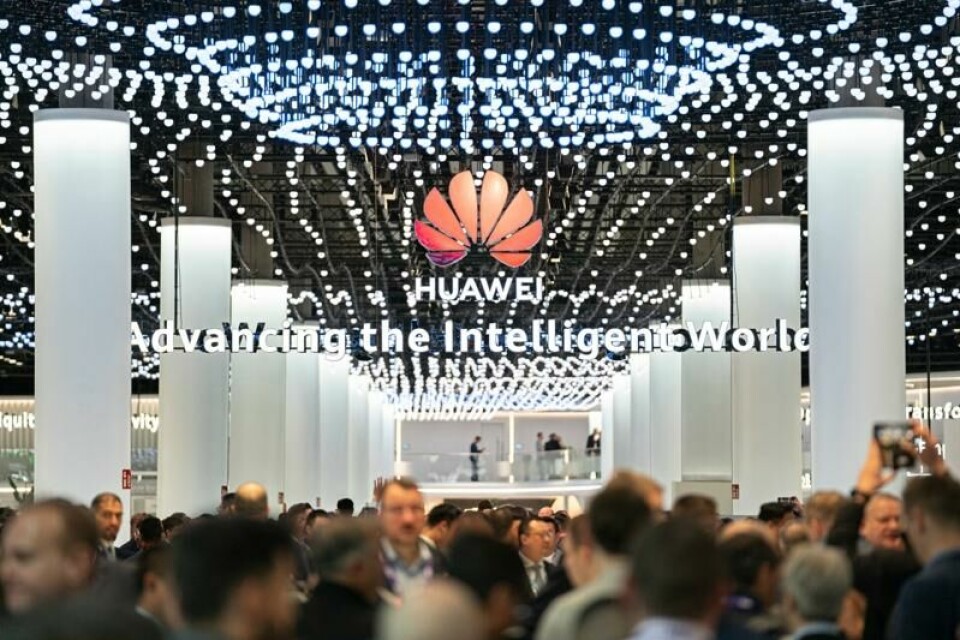 Huaweis stand på Mobile World Congress i Barcelona i Spania i februar.