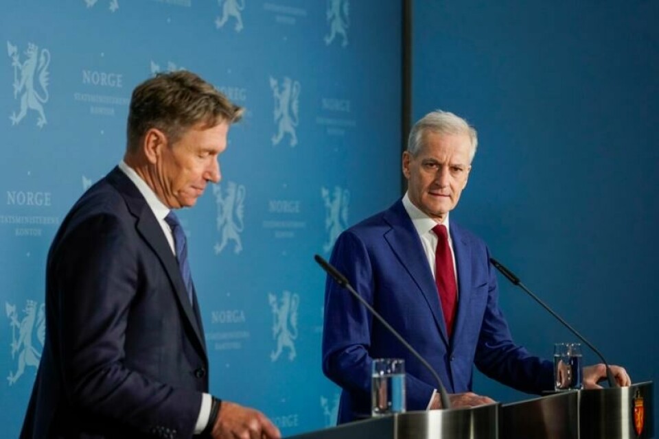Statsminister Jonas Gahr Støre (Ap) og energiminister Terje Aasland (Ap) holder pressekonferanse om strøm på Statsministerens kontor.