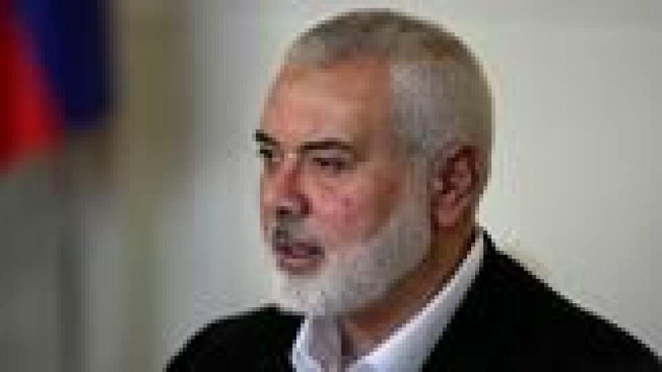 Hamas' politiske leder Ismail Haniyeh møter den tyrkiske presidenten til helgen. Hamas' politiske leder Ismail Haniyeh møter den tyrkiske presidenten til helgen. Foto: Vahid Salemi / AP