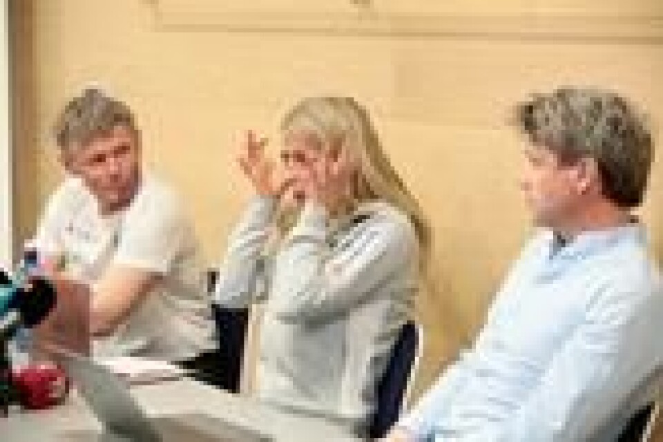 Johaug måtte flere ganger kjempe med følelsene, men la ikke skjul på at det var en gledens dag for henne. Johaug måtte flere ganger kjempe med følelsene, men la ikke skjul på at det var en gledens dag for henne. Foto: Håkon Mosvold Larsen / NTB scanpix