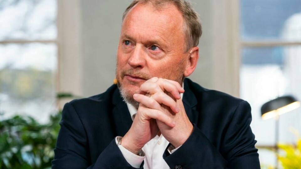 Raymond Johansen fra Arbeiderpartiet under pressekonferansen om byrådsforhandlingene i Oslo.