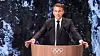 Frankrikes president Emmanuel Macron talte på IOC-kongressen onsdag. Der snakket han varmt om den franske søknaden om vinter-OL i 2030. Foto: David Goldman / AP / NTB