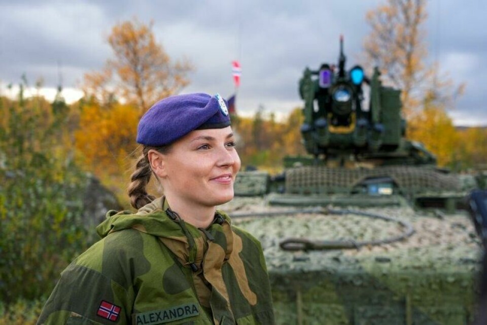 Prinsesse Ingrid Alexandra har hatt sin tjenestestilling som skytter på CV90 STING-vogn.