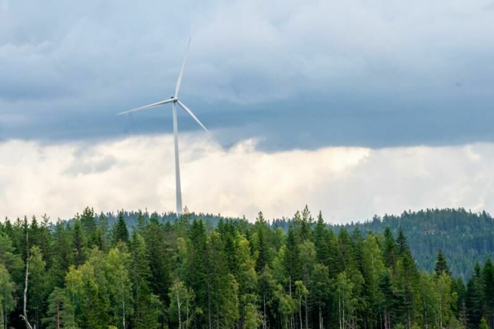 Kommunene Eidskog, Kongsvinger og Aurskog-Høland sier nei til vindkraftverk i egne kommuner, men de vil heller ikke ha vindkraft på svensk side av grensen. Denne vindturbinen ligger i Nord-Odal kommune.
