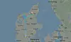 SAS-flyet måtte nødlande i Aalborg etter å ha tatt av fra Billund. (Skjermdump fra flightradar24.com)