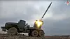 En russisk rakettkaster fyrer av raketter under en treningsøvelse i Belarus. Foto: Russlands forsvarsdepartement / AP