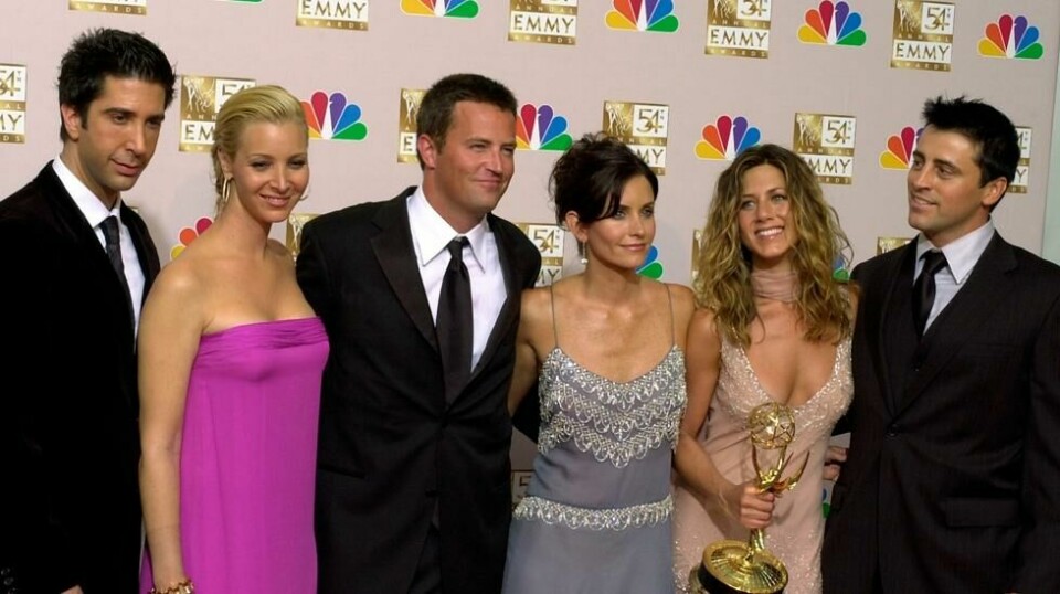 Friends er en av tidenes mest populære TV-serier. Dette bilde er fra Emmy Awards i 2002.