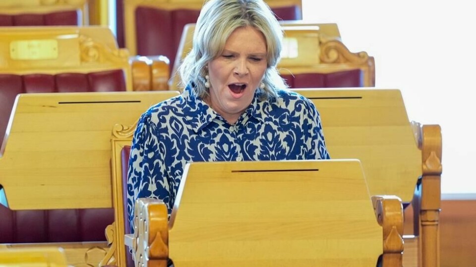 Frp-leder Sylvi Listhaug gjør et sjeldent hvileskjær på meningsmålingene. Foto: Terje Pedersen / NTB