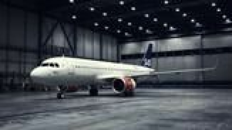 SPLITTER NYTT: Ni slike Airbus 320neo-maskiner har SAS kjøpt til datterselskapet SAS Ireland og malt dem i SAS-design. Tre står fortsatt i hangaren i Hamburg. SPLITTER NYTT: Ni slike Airbus 320neo-maskiner har SAS kjøpt til datterselskapet SAS Ireland og malt dem i SAS-design. Tre står fortsatt i hangaren i Hamburg. Foto: SAS