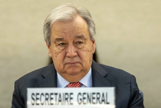 FNs generalsekretær António Guterres har sendt sine kondolanser etter pave Frans bortgang.