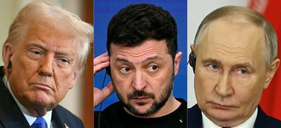 USAs president, Donald Trump, skal møte Russlands president, Vladimir Putin, til fredssamtaler i Saudi-Arabia. Hverken Ukrainas president, Volodymyr Zelenskyj, eller andre europeiske statsledere er invitert. (Photo by various sources / AFP) USAs president, Donald Trump, skal møte Russlands president, Vladimir Putin, til fredssamtaler i Saudi-Arabia. Hverken Ukrainas president, Volodymyr Zelenskyj, eller andre europeiske statsledere er invitert. (Photo by various sources / AFP) Foto: AFP/NTB