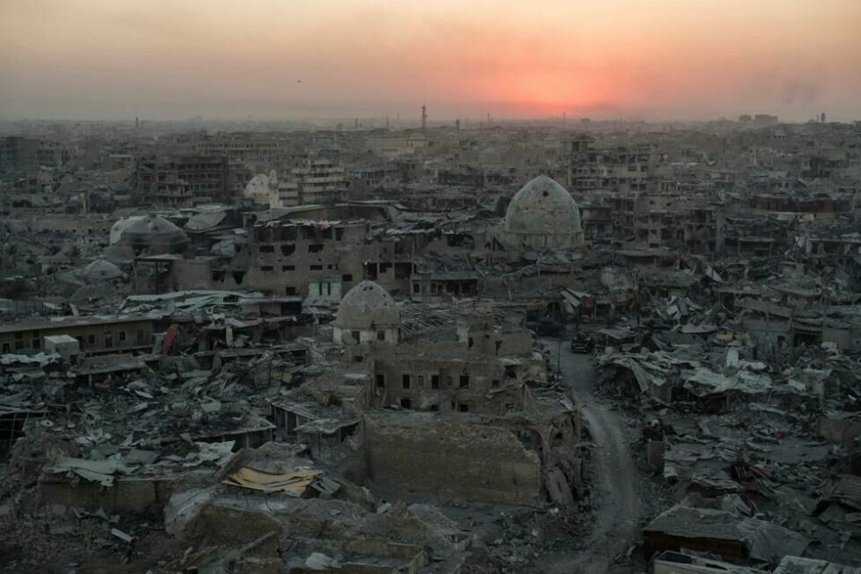 Slik så Mosul ut etter ni måneder med kamper. Slik så Mosul ut etter ni måneder med kamper. Foto: Felipe Dana) / AP Photo