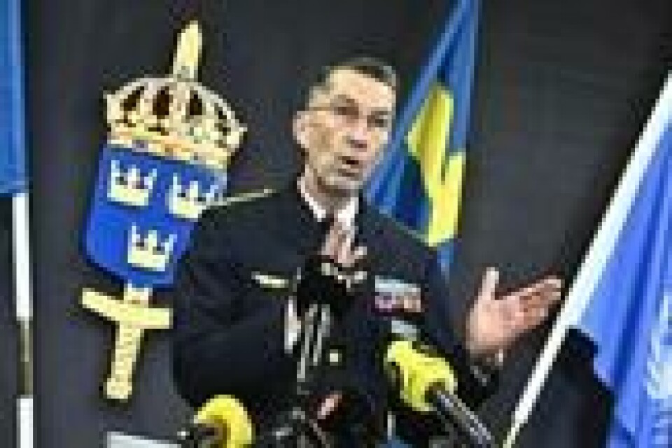 Sveriges øverstkommanderende, general Micael Bydén. Sveriges øverstkommanderende, general Micael Bydén. Foto: Claudio Bresciani / AFP