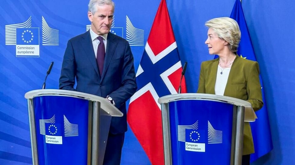Statsminister Jonas Gahr Støre har i et brev prøvd å overbevise EU-kommisjonens president Ursula von der Leyen om at gruvedrift på havbunnen ikke er en dårlig idé. Foto: Ingrid Brandal Myklebust / SMK / NTB