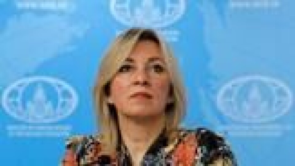Russlands utenrikspolitiske talsperson, Maria Zakharova, under en pressekonferanse. Russlands utenrikspolitiske talsperson, Maria Zakharova, under en pressekonferanse. Foto: REUTERS/Maxim Shemetov