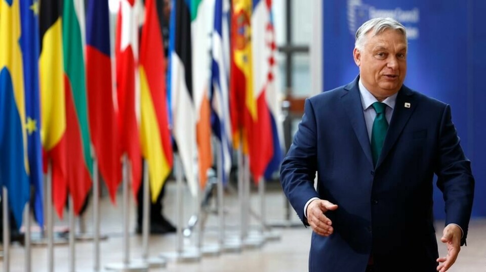 Ungarns statsminister Viktor Orban er torsdag i Moskva for samtaler med president Vladimir Putin. Det skaper vrede i EU, der Ungarn nettopp har tatt over formannskapet. Foto: AP / NTB