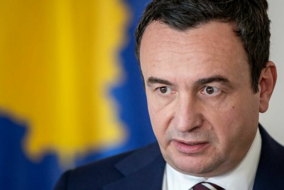 Kosovos statsminister Albin Kurti anklager serbiske myndigheter for å stå bak den kraftige eksplosjonen i Vrage nord for Pristina. Arkivfoto: Visar Kryeziu / AP / NTB