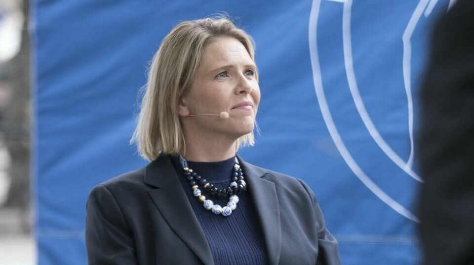 Sylvi Listhaug på partiets time i Arendal onsdag. Foto: Terje Pedersen / NTB scanpix
